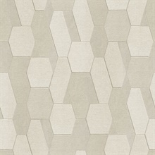 Plaza Cream Geometric Wallpaper