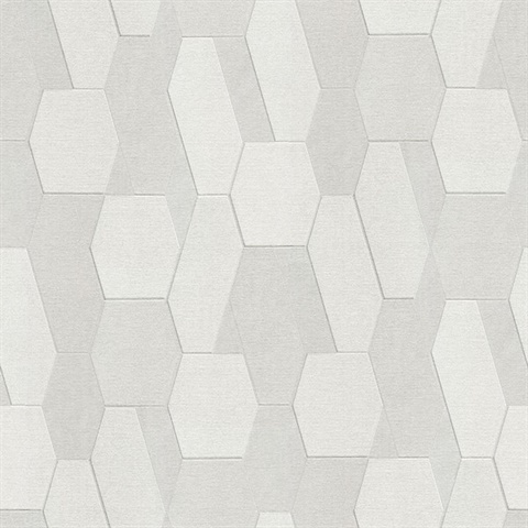 Plaza Ivory Geometric Wallpaper