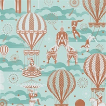 Pleasure Gardens - Pale Verdigris colourway wallpaper