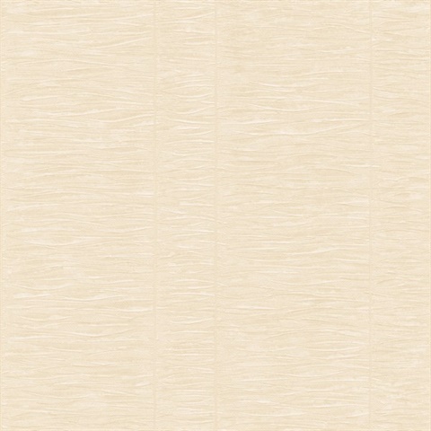 Beige Pleated Stripe Wallpaper