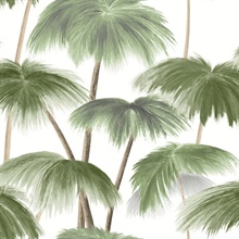 Plein Air Palms Green Wallpaper
