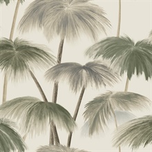 Plein Air Palms Vintage Wallpaper