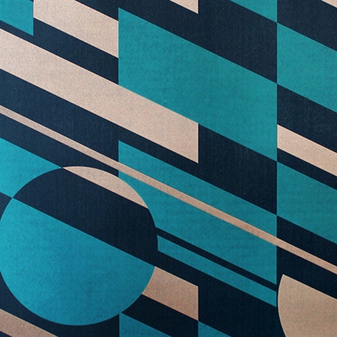 P.L.U.T.O. - Lido & Copper colourway wallpaper