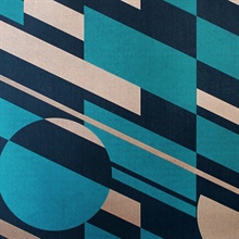 P.L.U.T.O. - Lido & Copper colourway wallpaper