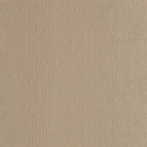 Poesy Beige Damask Wallpaper