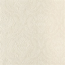 Poesy Champagne Damask Wallpaper