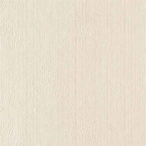 Poesy Cream Damask Wallpaper