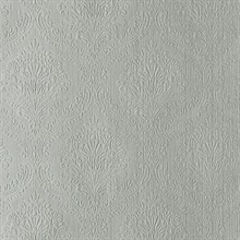 Poesy Grey Damask Wallpaper