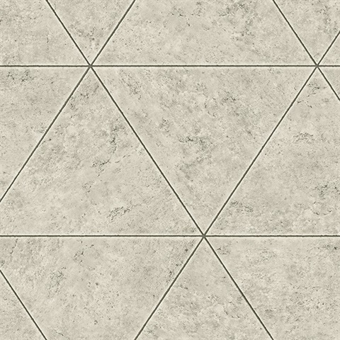 Polished Concrete Off-White Geometric Wallpaper