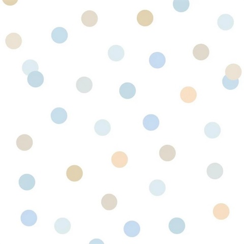 Polka Dot Party Blue Wallpaper