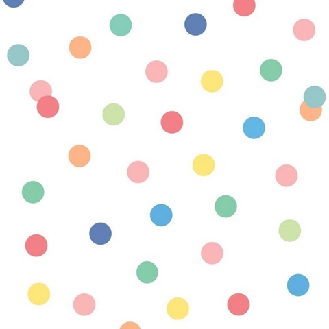 Polka Dot Party Multicolor Wallpaper