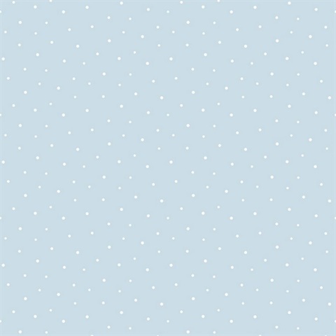 Polka Dots Polka Dot Baby Blue Peel and Stick Wallpaper