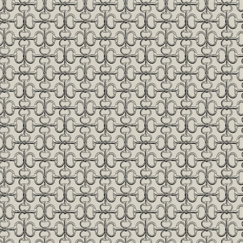 Polo Taupe Horse Bits Wallpaper