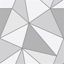 Polonius Grey Geometric Wallpaper
