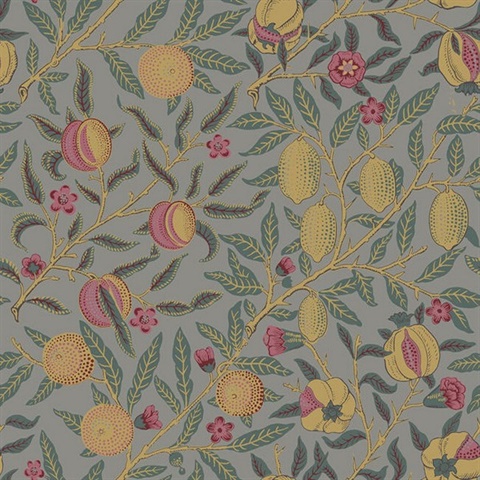 Pomegranate Botanical Dovetail & Cranberry Wallpaper