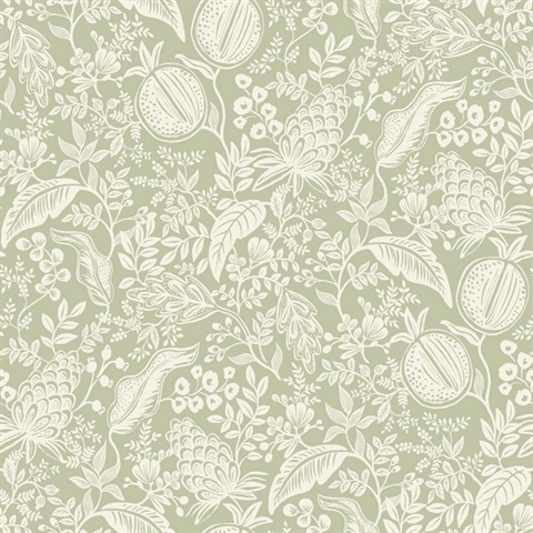 Pomegranate Pistachio Peel & Stick Wallpaper