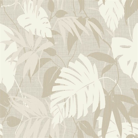 Pontoloc Almond Wisp Leaf Wallpaper