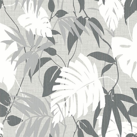 Pontoloc Slate Leaf Wallpaper