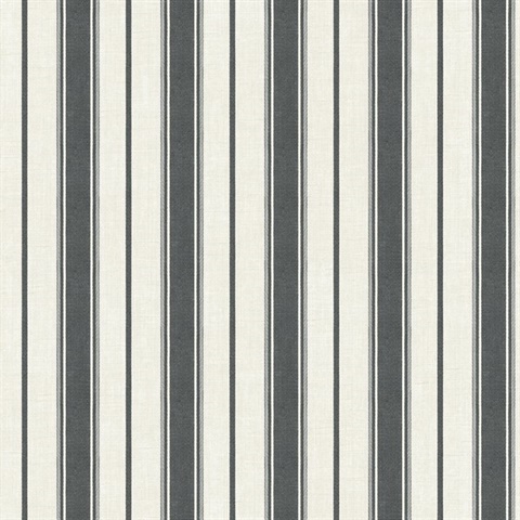Poppy Seed Eliott Linen Stripe Wallpaper