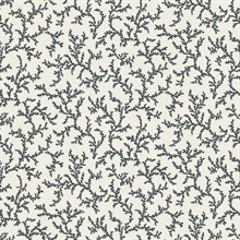 Poppy Seed Leaf Coral Toile Corail Wallpaper