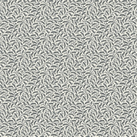 Poppy Seed Small Sprig Leaf Cossette Wallpaper