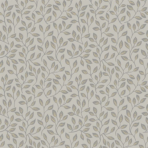 Posey Beige Vines Wallpaper