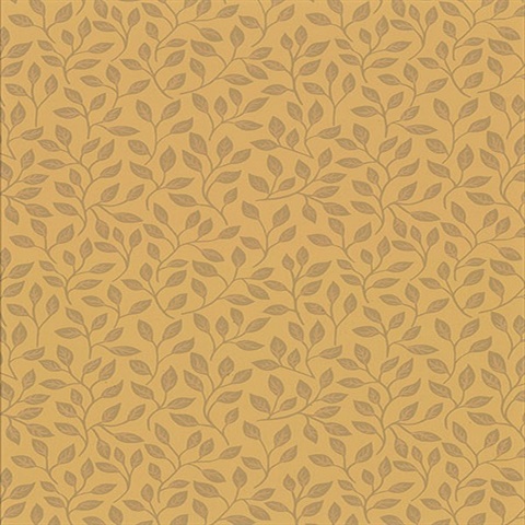 Posey Mustard Vines Wallpaper