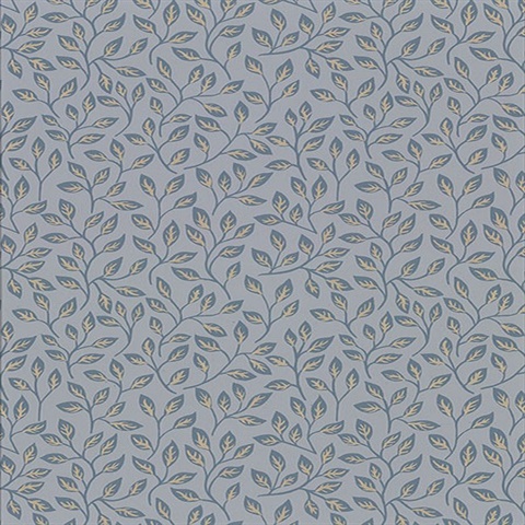 Posey Slate Vines Wallpaper