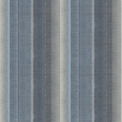 Potter Blue Flat Iron Vertical Striped Wallpaper