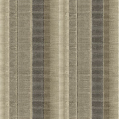 Potter Taupe Flat Iron Vertical Striped Wallpaper