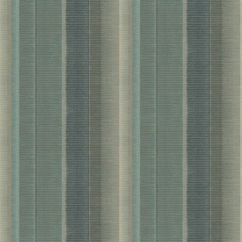 Potter Teal Flat Iron Vertical Striped Wallpaper