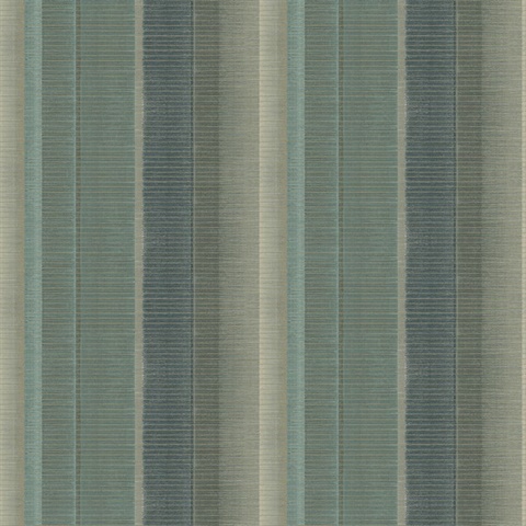 Potter Teal Flat Iron Vertical Striped Wallpaper