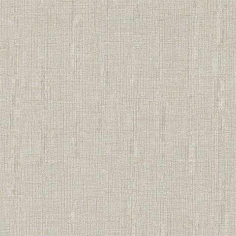 Powder Sand Rugged Crosshatch Woven Linen Wallpaper