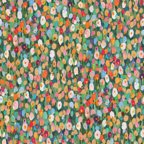 Prato Green Small Blossoms Floral Wallpaper