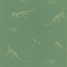 Prehistoric Green Dinosaur Bones Wallpaper