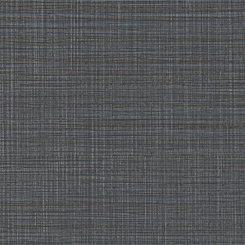 Premiere Charcoal Faux Linen Wallpaper