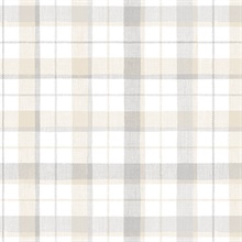 Pretty Plaid Beige Wallpaper