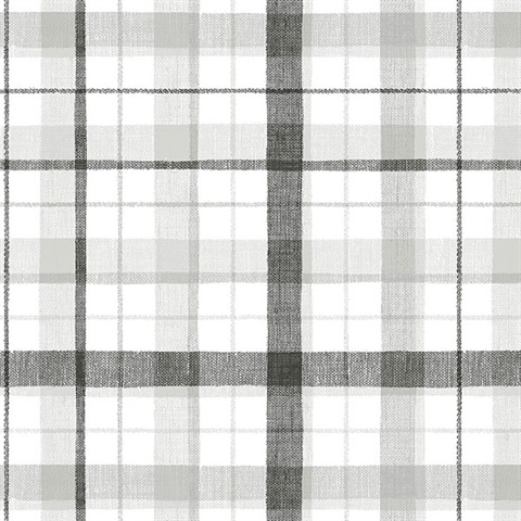 Pretty Plaid Black Wallpaper