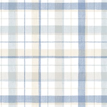 Pretty Plaid Blue Wallpaper