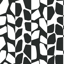 Black &amp; White Primitive Abstract Vines &amp; Leaves Wallpaper