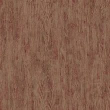 Priscilla Red Faux Wood Wallpaper