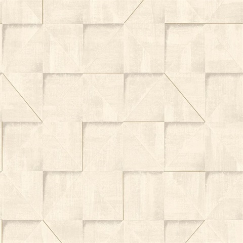 Prism Grid Beige Wallpaper