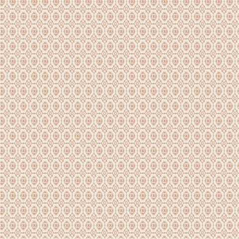 Priti Rose Floral Geo Grid Wallpaper