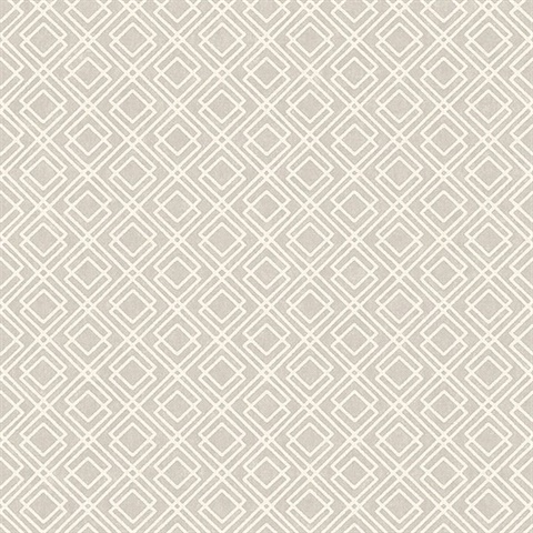 Puck Light Brown Geometric Wallpaper
