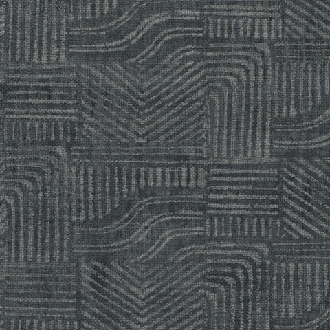 Pueblo Indigo Global Geometric Wallpaper