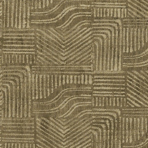 Pueblo Light Brown Global Geometric Wallpaper