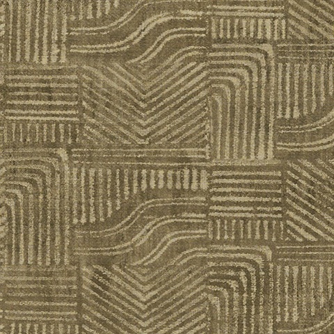 Pueblo Light Brown Global Geometric Wallpaper