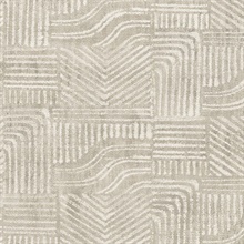 Pueblo Light Grey Global Geometric Wallpaper