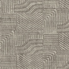 Pueblo Taupe Global Geometric Wallpaper