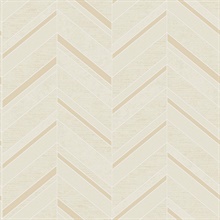 Punta Mita Cream Chevron Wallpaper